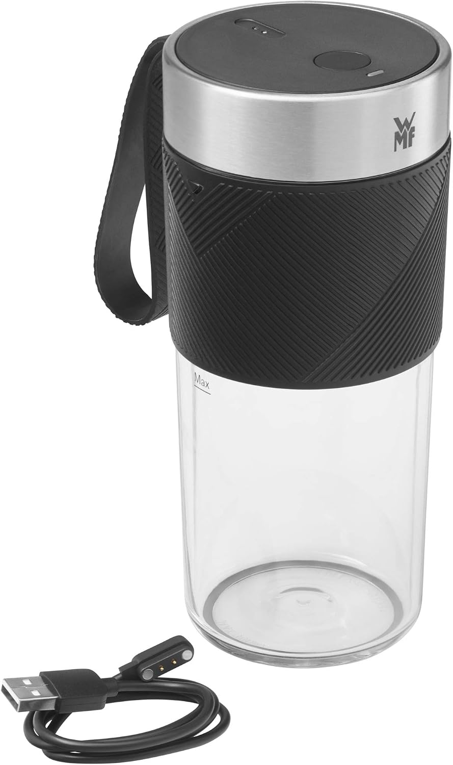 Mikser WMF, 3 l, 8.2 x 9 x 18,5 cm, 510 g – Czarny, automatyczne wyłączanie, Smoothie przenośny 0, 04167 – 00011