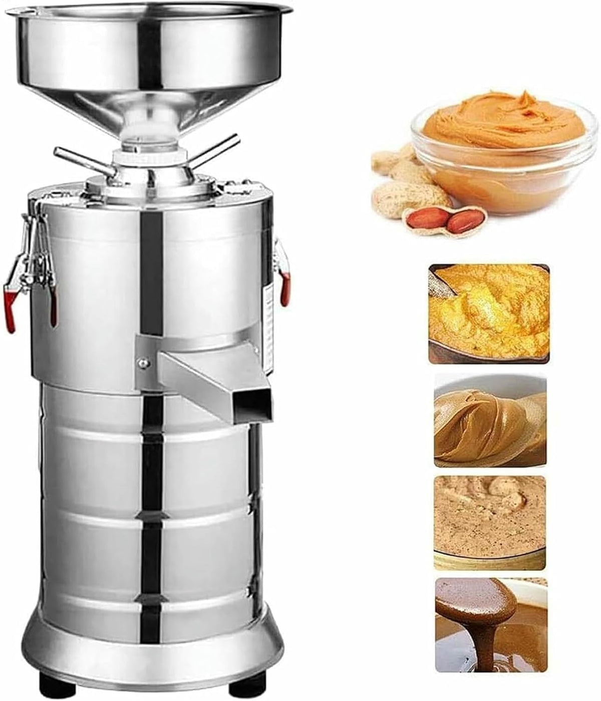 Młynki do zboża VYUJHNBG, 1100 W – 33 x 30 x 63 cm, 15 kg, Srebrny, stal nierdzewna – Masło maszyny, profesjonalne, do szlifowania Le Rice