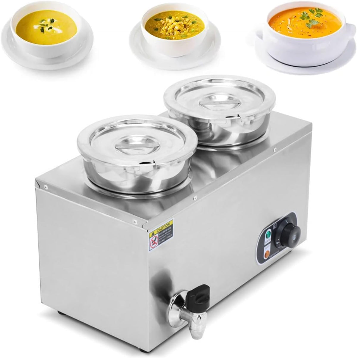 Kredens BDJSN, 600 W – 240 x 220 mm, Brązowy, Gotowanie naczynia, 30 do 85°C – profesjonalny, 2 strefy temperatury, spożywczy podgrzewacz 2 Zapiekanki