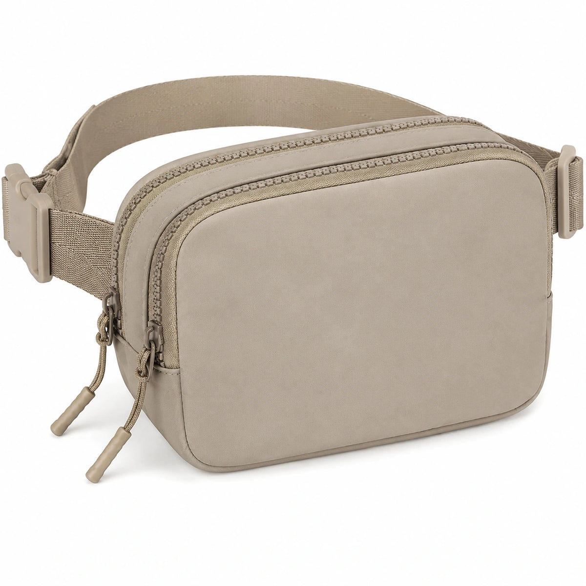 Riñonera 20 x 6 x 14 cm de poliéster beige para uso diario - diseño compacto