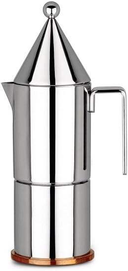 Ekspres do kawy Alessi, 7,5 cm, Srebrny – stal nierdzewna, LA CONICA ESPRESSO, 3 kubki