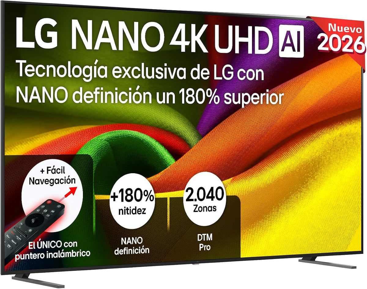 LG Telewizor Smart TV, 98NU900B6LB, 98 cali – Czarny, pilot zdalnego sterowania, 98NU900B6LB - Smart TV Nano 4K UHD AI NU90 98 cali 4K 2026, 4K UHD