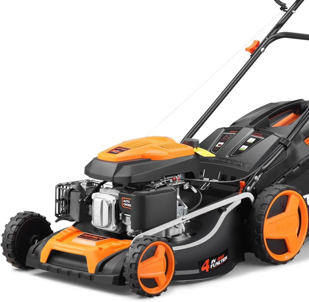 Kosiarki rotacyjne Fuxtec – FX-RM5196, 51 cm, 60 l, 4,4 kW – Pomarańczowy/Czarny, Kosiarka spalinowa FX-RM5196 4w1, szer. koszenia 51 cm
