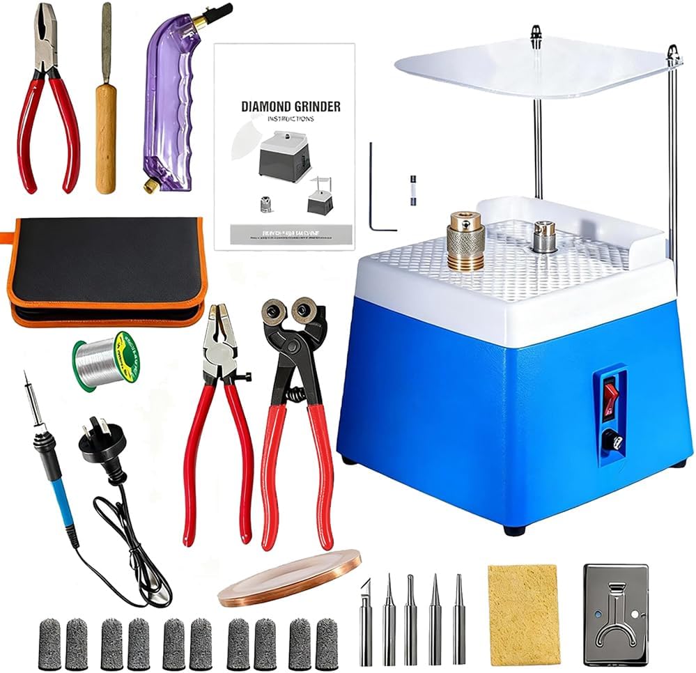 HEYOUTH Piaskowce dyskowe – 65 W, 220 V, 150 mm, Przezroczysty / Niebieski – Akcesoria do aparatury, Nożyce szklane przenośne, niebieskie