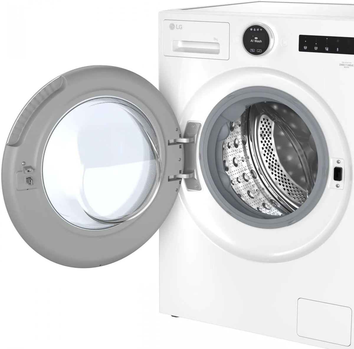 LG Pralka, F4X9009TWCE, 9 kg, 56 cm – Biały, Wi-Fi, 23 programów, 60% bardziej wydajny niż A – 1400 tr, 900 serii