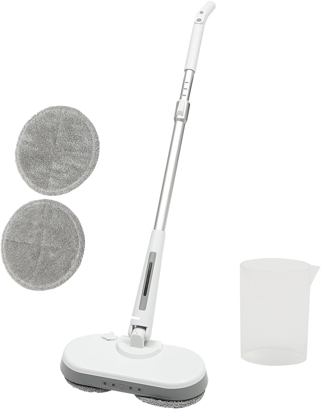 OUBUBY Mokre i suche mokre, 350 ml, 7.4 V – 65 dB, Brązowy, elektryczny czyszczący podłogi, drewno – do podłóg z drewna twardego
