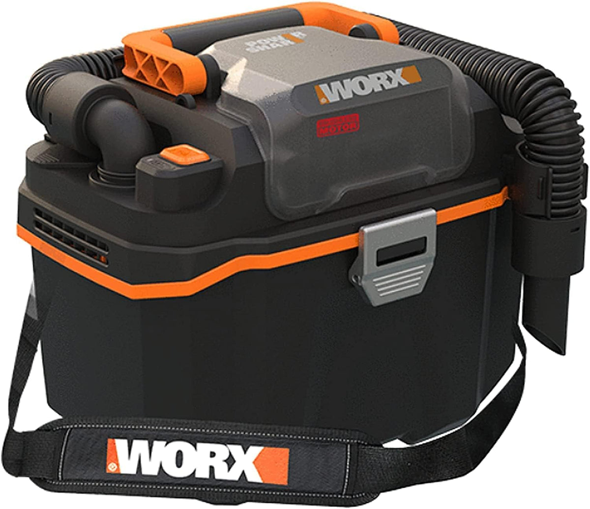 Odkurzacz do pracy na mokro i sucho WORX – WX031.9, 20 V, 16 kPa, 8 litrów – Czarny/Pomarańczowy