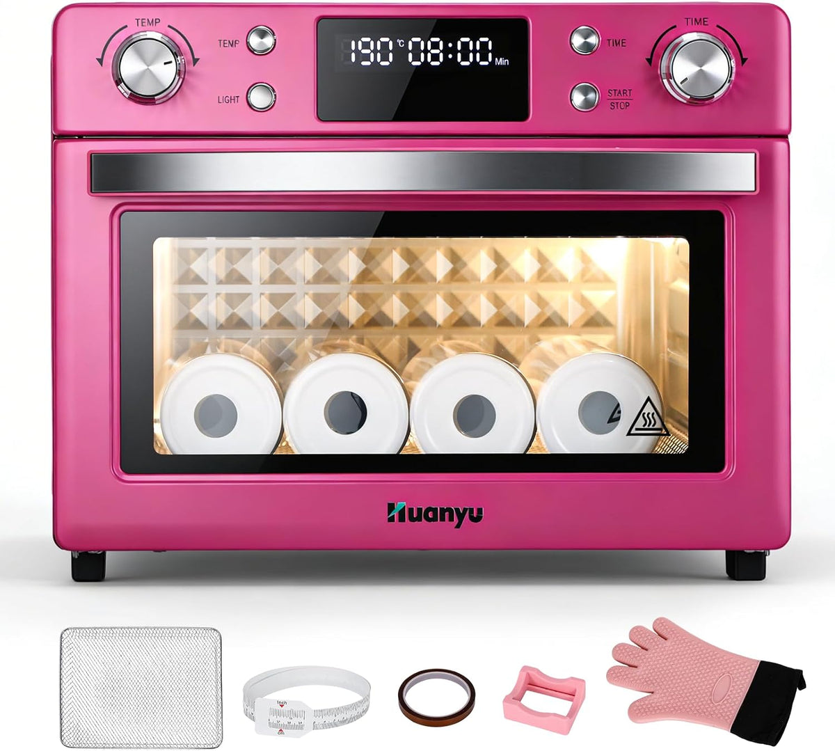 Akcesoria do prasy drukarskiej Huanyu, 30 l, 1700 W, 220 V – Czarny / Srebrny, Piec elektryczny, 80-230°C, 360 ° ogrzewanie powietrza