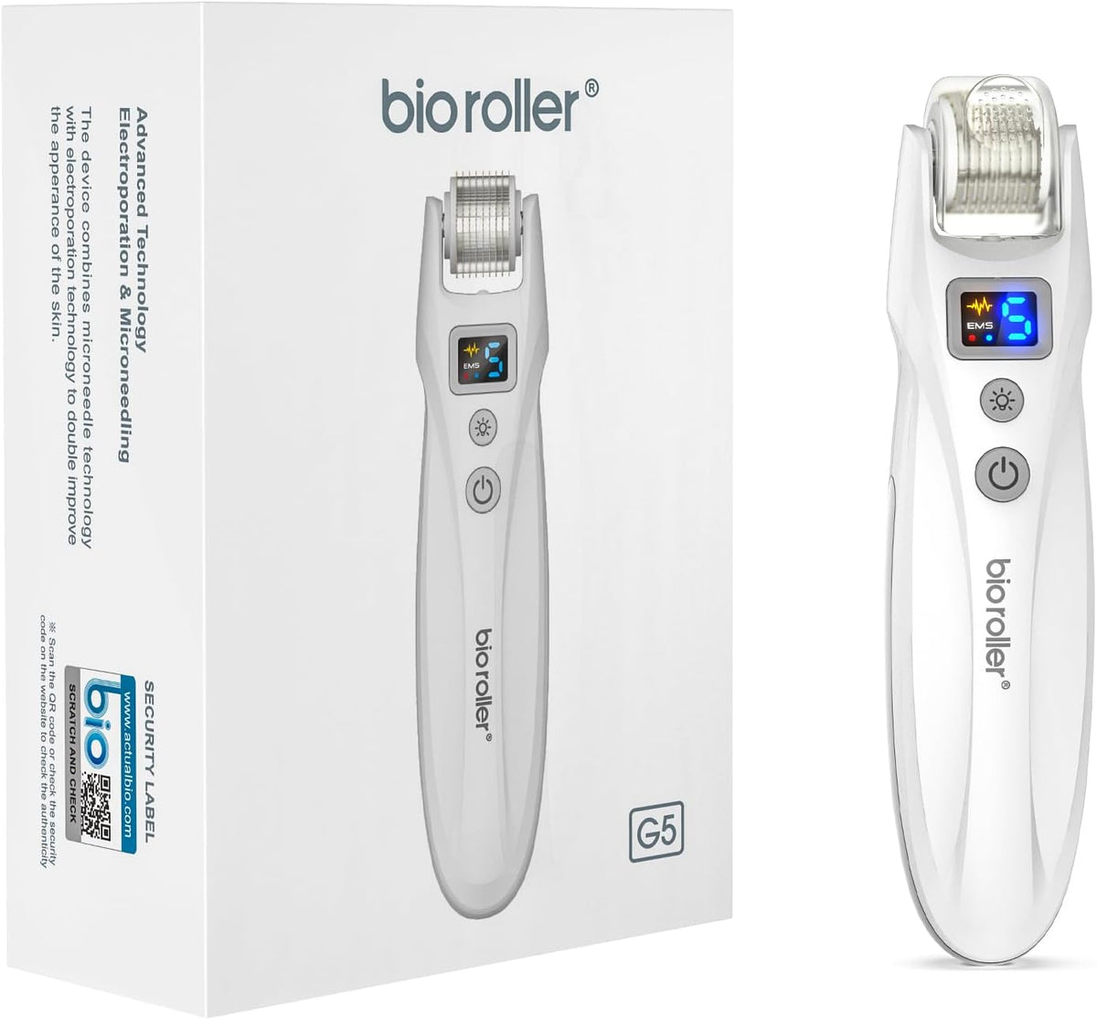 Aparatura do tonizowania twarzy Ainael, Czarny, Zestaw do mikroneedlingu, 2 wkłady – G5 Microneeedling Roller Pen