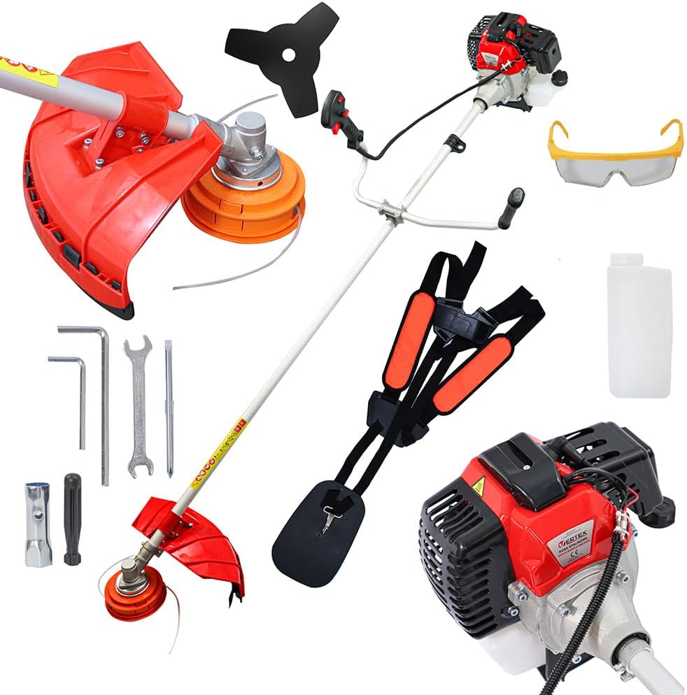VERTEX BEST PERFORMANCE Kosy spalinowe i trymery, VKS52 – 52 cm, 1,2 l, 2,2 kW, Czerwony/Pomarańczowy/Czarny – Vertex VKS52 Kosa Spalinowa, 52 cm3