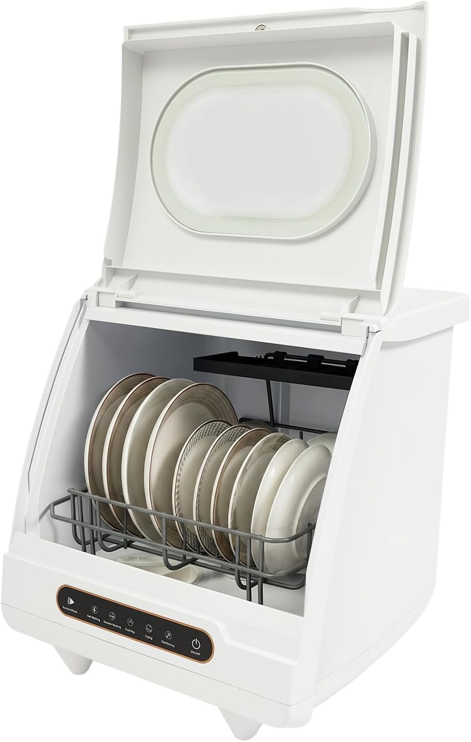 Zmywarka Deinungen, 38 cm, 5 l, 800 W – Biały, samoczyszczenie, przenośna, duży zbiornik – z samoczyszczącym się urządzeniem do 38 cm