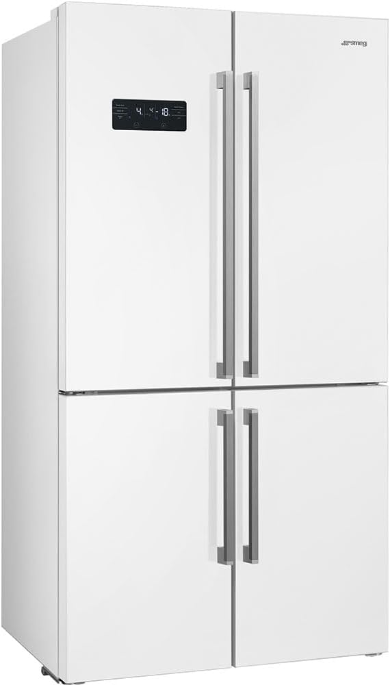Smeg Lodówka, FQ60BDF – 572 litry, Biały, oświetlenie LED, FQ60BDF Amerykańska z zamrażarką - biała - klasa F