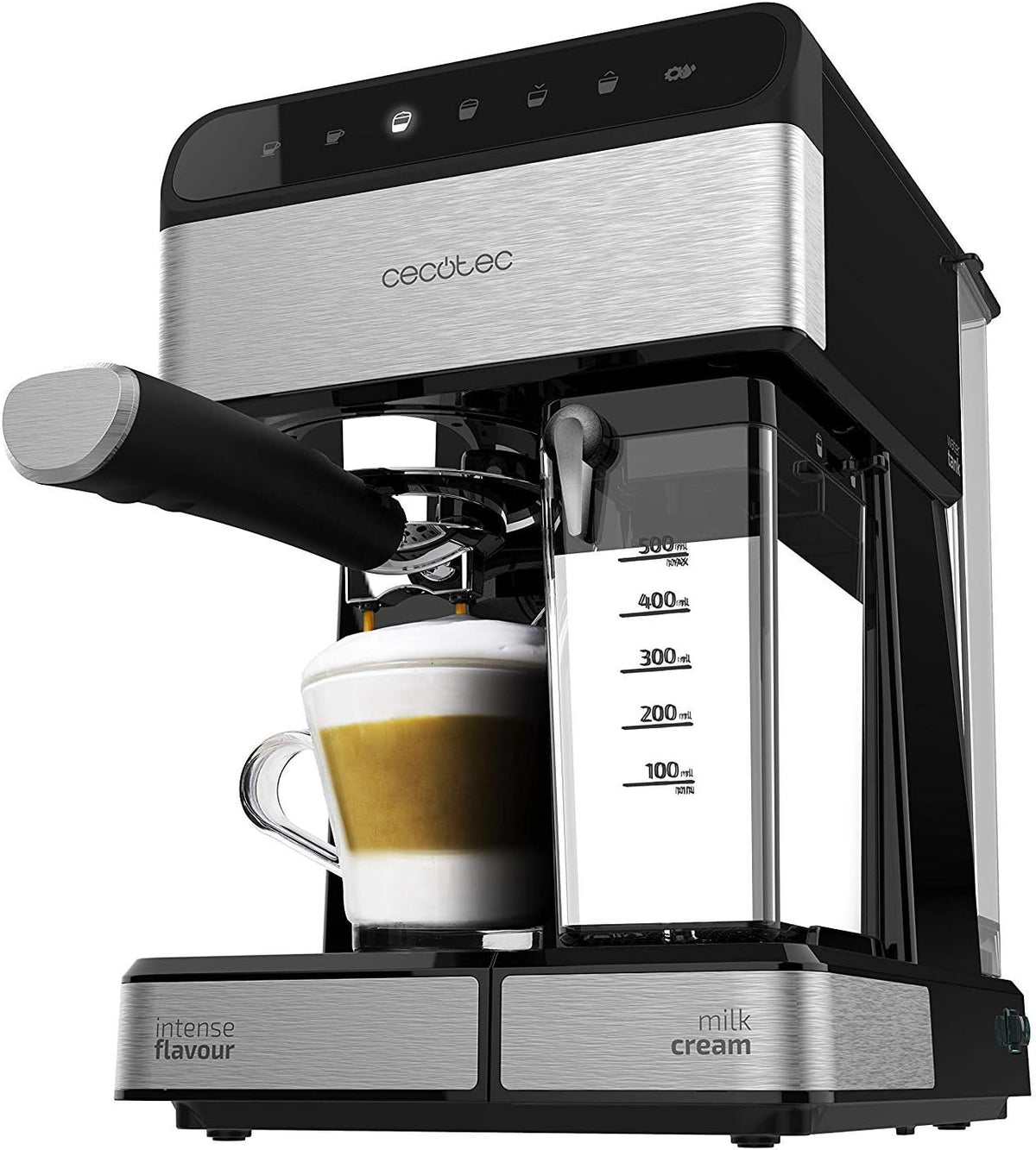 Ekspresy przelewowe Cecotec – 1350 W, 1,4 L, Czarny/Srebrny, stal nierdzewna – 1558 Półautomatyczny Zaparzacz Do Kawy, Czarny