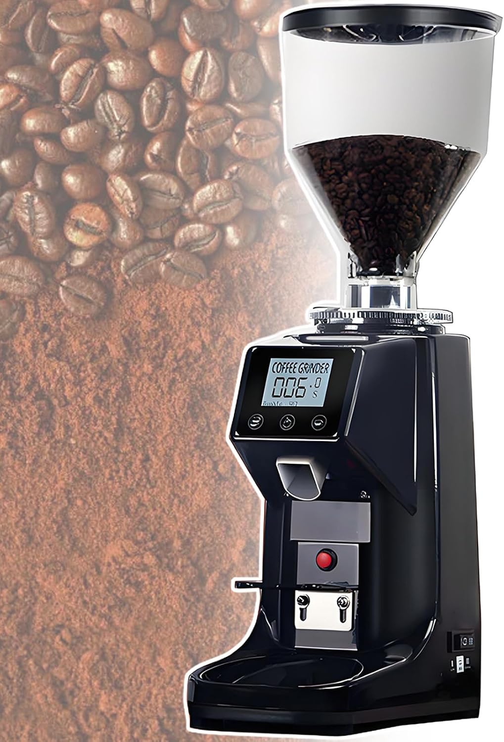 Ekspresy do kawy na jedną filiżankę vnmudzeo – 500 G, 46 x 23 x 13 cm, 1500 ml, Czarny – aluminium, młyn do ziaren kawy, profesjonalny