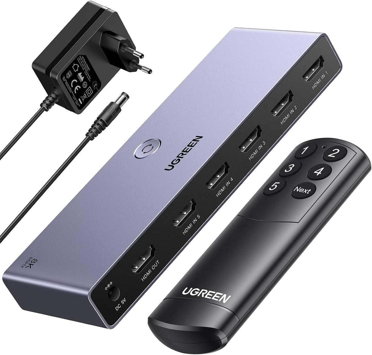 UGREEN Telewizor Smart TV, PS5, 360 cali, Niebieski – Smart TV PS5, 60 Hz, 3D efekt