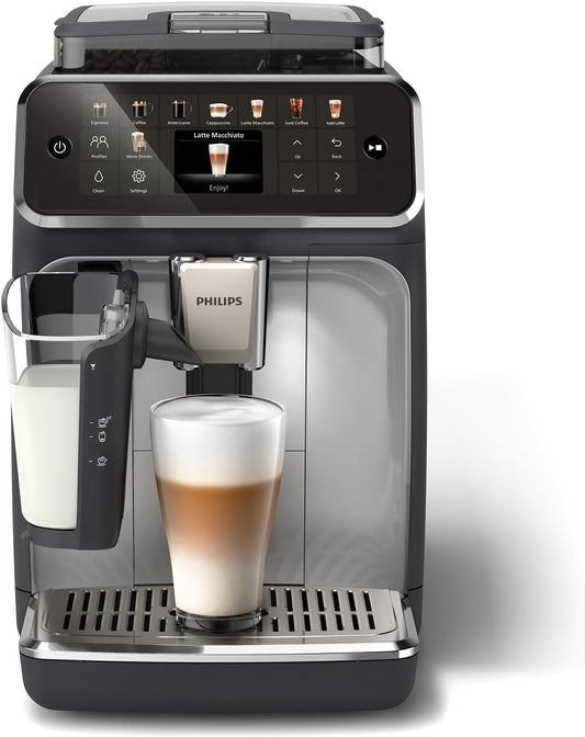 Ekspres do kawy PHILIPS – EP5546, Czarny / Srebrny, automatyczny, 20 gorących i lodowych napojów – ziarna 5500, LatteGo