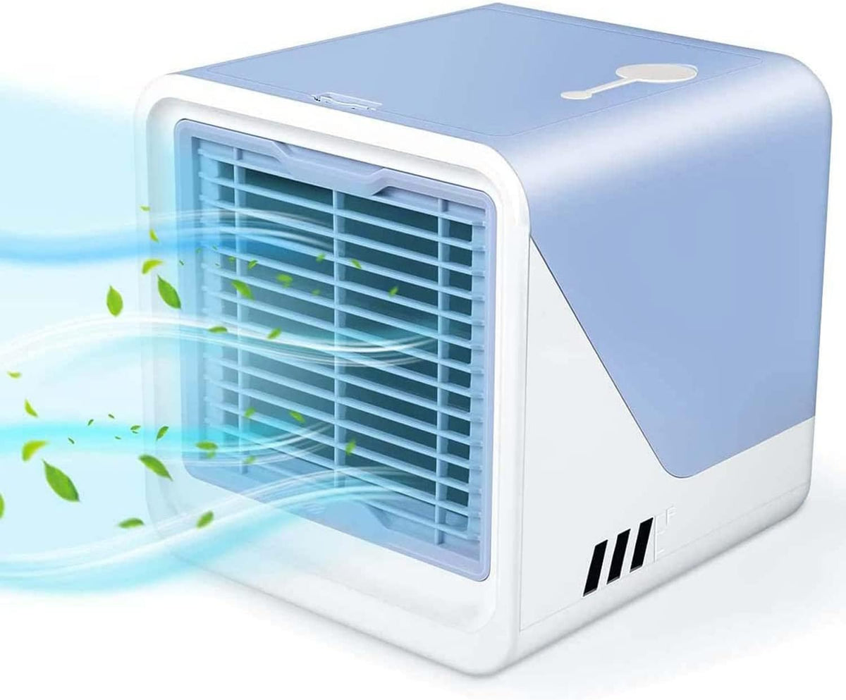 XJKH Klimatyzator przenośny – klimatyzator mobilny, Biały, oświetlenie LED, USB – Klimatyzator, Przenośny Wentylator klimatyzatora, Cichy