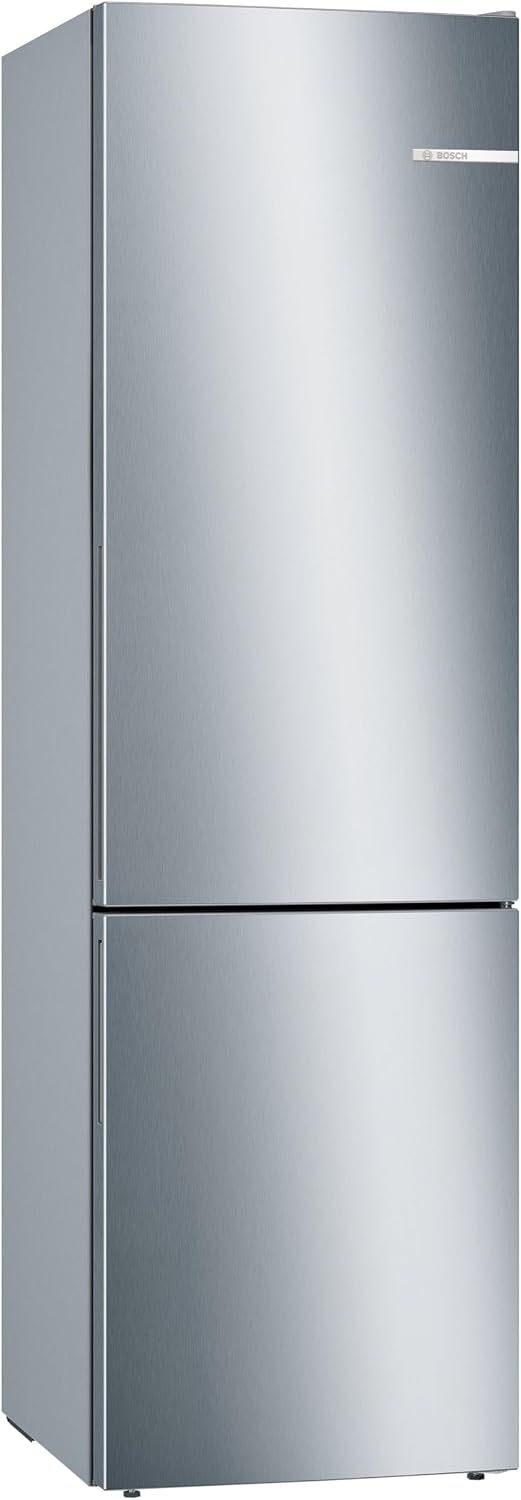 Bosch Lodówka – KGE39AICA, 252 l, 201 cm, 38 dB – Srebrny, 2 szuflad, oświetlenie LED, KGE39AICA Zamrażarka – stojąco-nierdzewna, 168 kWh, FreshSense