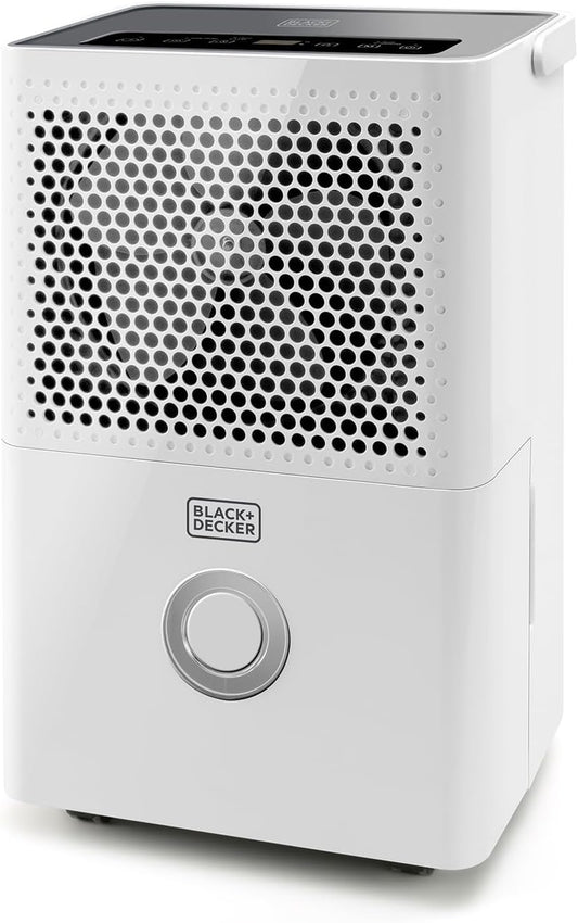 Osuszacz powietrza BLACK+DECKER, BXDH12E, 25 m – 12 l, Czarny, zdejmowany, 24-godzinny programowalny – R290 przyjazny środowisku czynnik chłodniczy