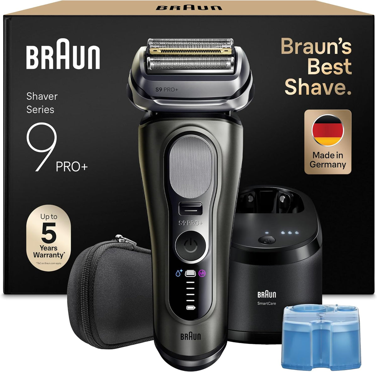 Opryszczki kratowe Braun, 9665CCE – Brązowy, Series 9 9665CCE Shaft, Mężczyzna Elektroniczny Golenie Series 9 + Pro 9665CCE Grafit