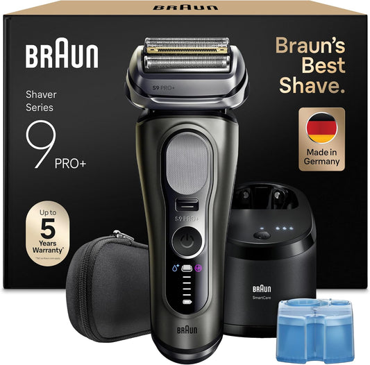 Opryszczki kratowe Braun, 9665CCE – Brązowy, Series 9 9665CCE Shaft, Mężczyzna Elektroniczny Golenie Series 9 + Pro 9665CCE Grafit