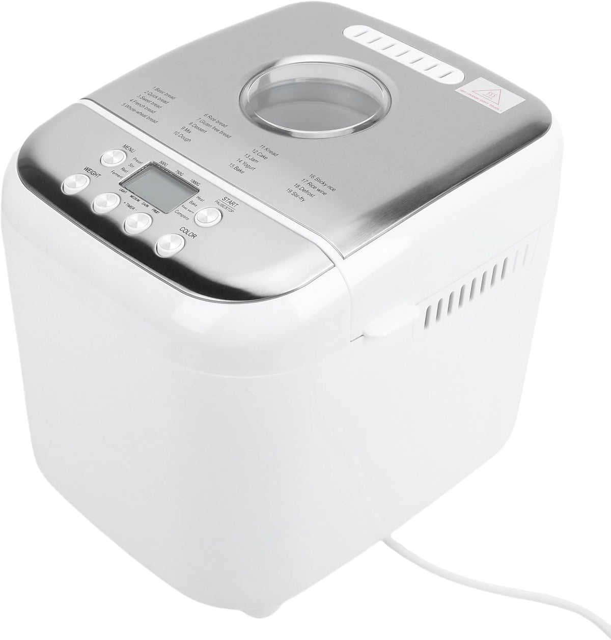 Luocute Salamandry, 600 W, 5420,00 g, 1,0 m – Czarny, Chleb, maszyna do wyrobu chleba, LCD ekran – wyjmowany, gniazdo UE