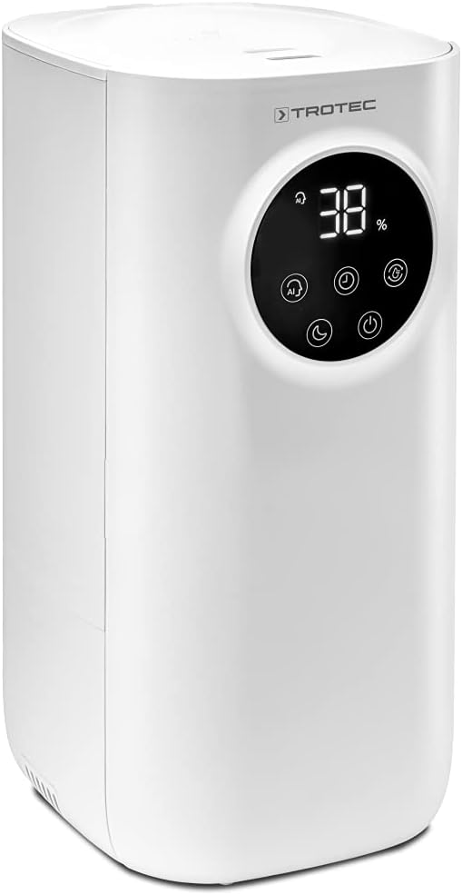Oczyszczacz powietrza TROTEC – 30 m, 3 W, 5 litrów, Czarny – 3 w 1, B 7 Nawilżacz, dyfuzor, filtr – lampa, lampa do kiełkowania UV- C, na 30 m2