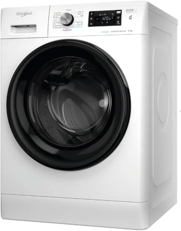 Whirlpool Pralki, FFB8469BVEE – 8 kg, Biały, oświetlenie LED, Chusta do czyszczenia 8 kg 1400 obr/min FFB8469BVEE