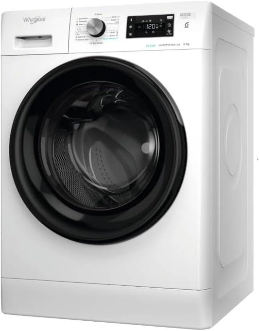 Whirlpool Pralki, FFB8469BVEE – 8 kg, Biały, oświetlenie LED, Chusta do czyszczenia 8 kg 1400 obr/min FFB8469BVEE