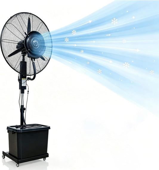 Klimatyzator Lsoiup, 200 cm, 42 l, 220 V – Biały, Ø 81 cm, 3 prędkości, oscylacja automatyczna – oscylacja 90 °, wentylator 42 l na piechotę z kołami