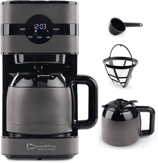 Ekspres do kawy Barista Kaffee & Technik, 25 l, 900 W – Czarny, Elektryczny, dotyk, licznik – dla 8 kubków