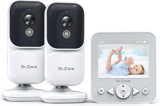 Dr.Care Monitory wideo, Czarny, Babyphone – Sensor, Monitor wideo dla dzieci, 2 Strefy temperatury