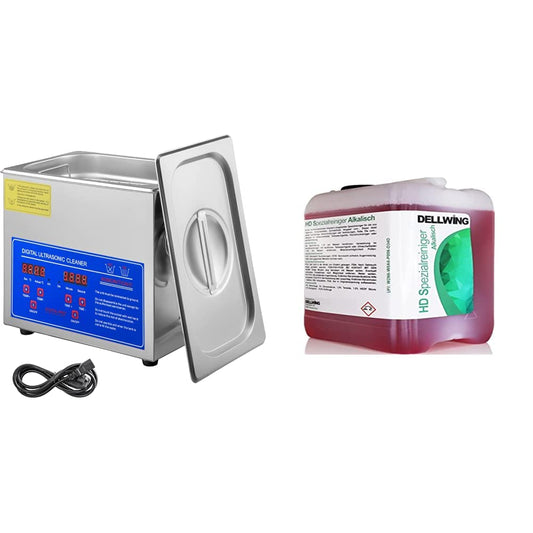 VEVOR Środki czyszczące laboratoryjne, 3 l, 120 W – 220 V, Czarny, oświetlenie LED, Elektryczny grzejnik