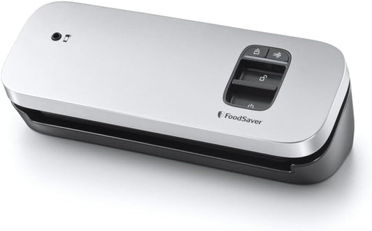 FoodSaver Pakowarka próżniowa – VS1190X, Srebrny / Czarny, Akcesoria do VS1190X, czarny – 1 mały rolka i 5 worków Pod pustym małym rozmiarem