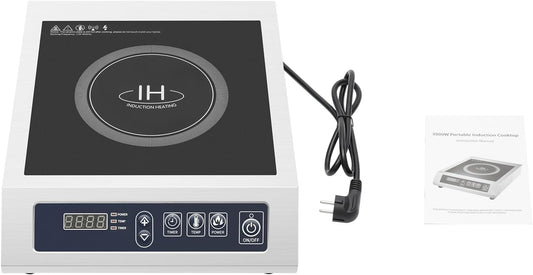 Płyta indukcyjna Owneed – kuchenka indukcyjna, 3500 W, 220 V, 30 x 29,5 cm – Czarny, stal nierdzewna, oświetlenie LED, kuchenka przenośna