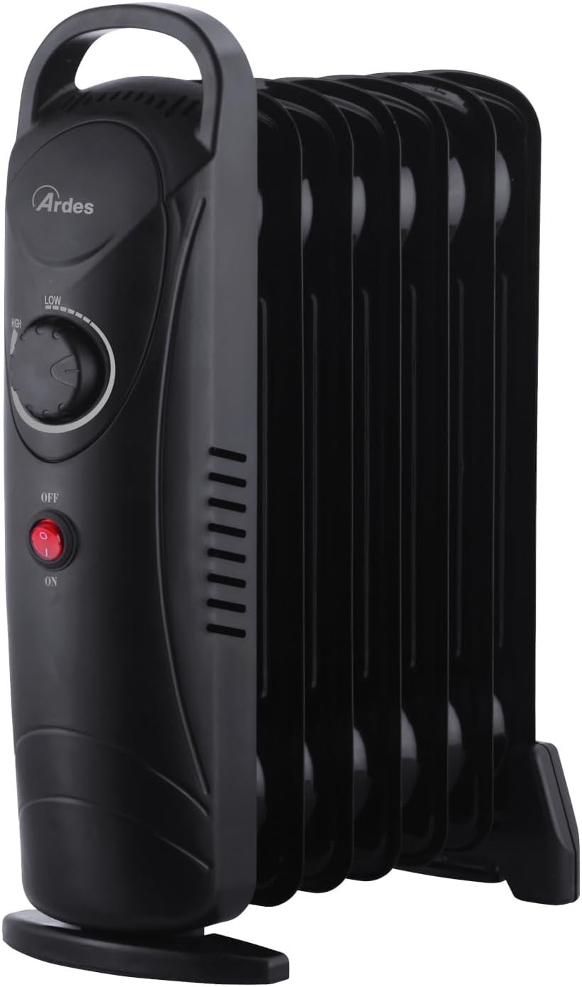 Grzejnik elektryczny Ardes – MINI2, 800 W, Czarny, OILO MINI2 AR4R07M2 – termostat