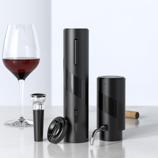 Elektryczny otwieracz do butelek Kavydens – 4 W, Czarny, USB, wyrzutnia – USB wielokrotnego ładowania, dla stron i użytku