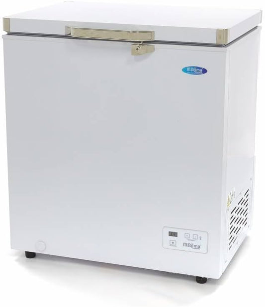 Zamrażarka Maxima – 140 l, 610 x 380 x 660 mm, 31 kg, Biały – oświetlenie LED, Gastronomiczna - 140 l - 2 koła - Kompaktowy, 2 koła