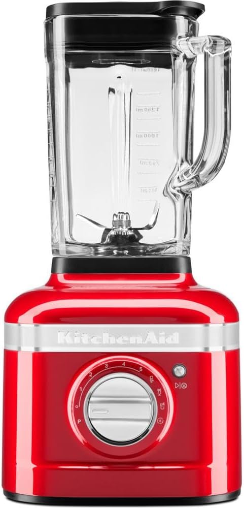 Blender KitchenAid, K400, 4 l, 1200 W – Czerwony, kielichowy, 3 programów preset i 5 prędkości, 4 l szklanej miski