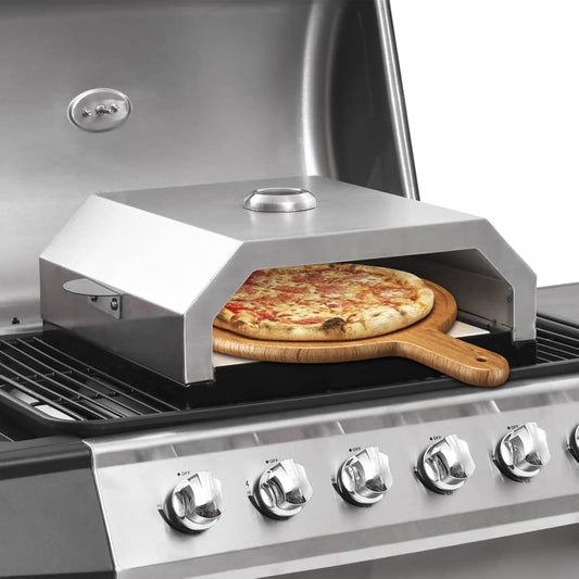ShGaxin Grill, 34 x 32,5 cm, Czarny / Srebrny, Elektryczny piec do pizzy – plener, piekarnik do owania, węgiel