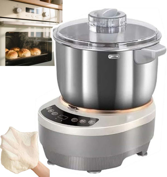 Maszynki do makaronu zhenmaster – 5 l, 200 W, 29 × 24 × 27 cm, Srebrny – stal nierdzewna, maszynka do makaronu, Silnik 5 l / 7 l, pizza