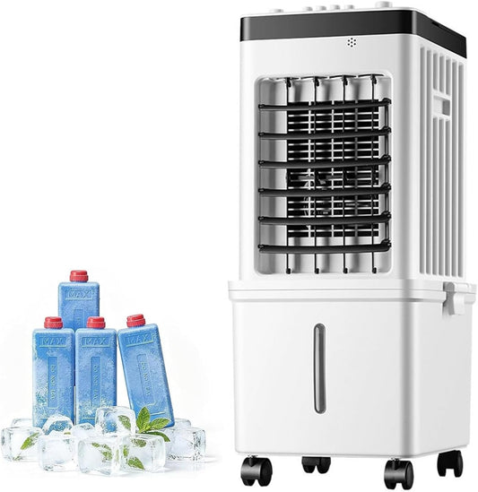 Klimatyzator przenośny DJJYCTNM, klimatyzator mobilny, 15 l – 23 x 27 x 60 cm, 240 V, Biały, Klimatyzator