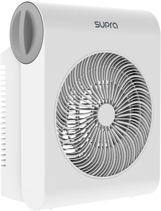 Grzejniki wlotowe Supra, SB2500, 2500 W – 23.2x29x16 cm, Biały, Wentylator, termostat mechaniczny – 2 poziomów ciepła