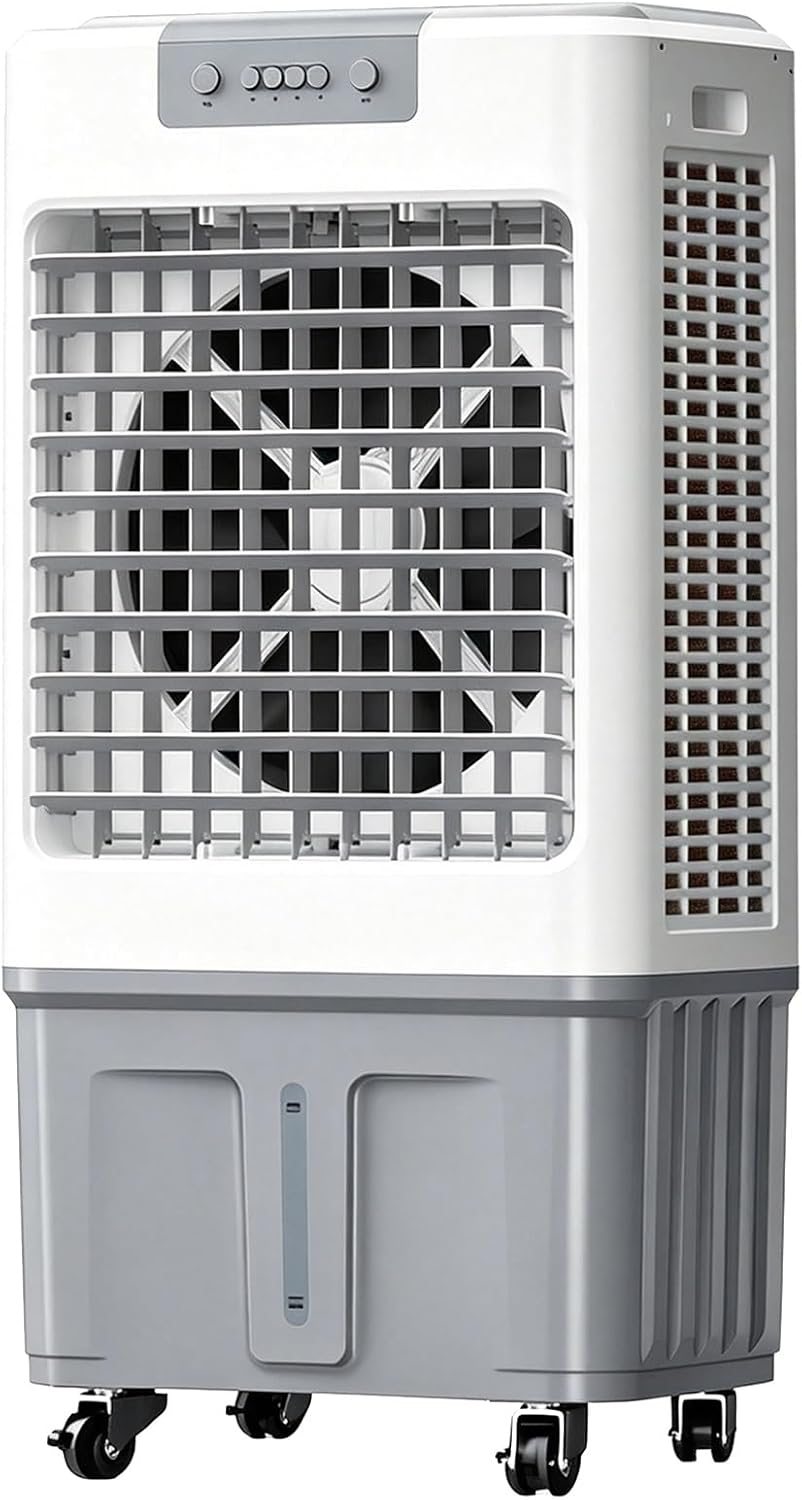Klimatyzery ewaporacyjne YGER JZGB, 40 l, 50 × 33,6 × 110 cm, 110 V – Biały, Odświeżacz powietrza, duży zbiornik, profesjonalny