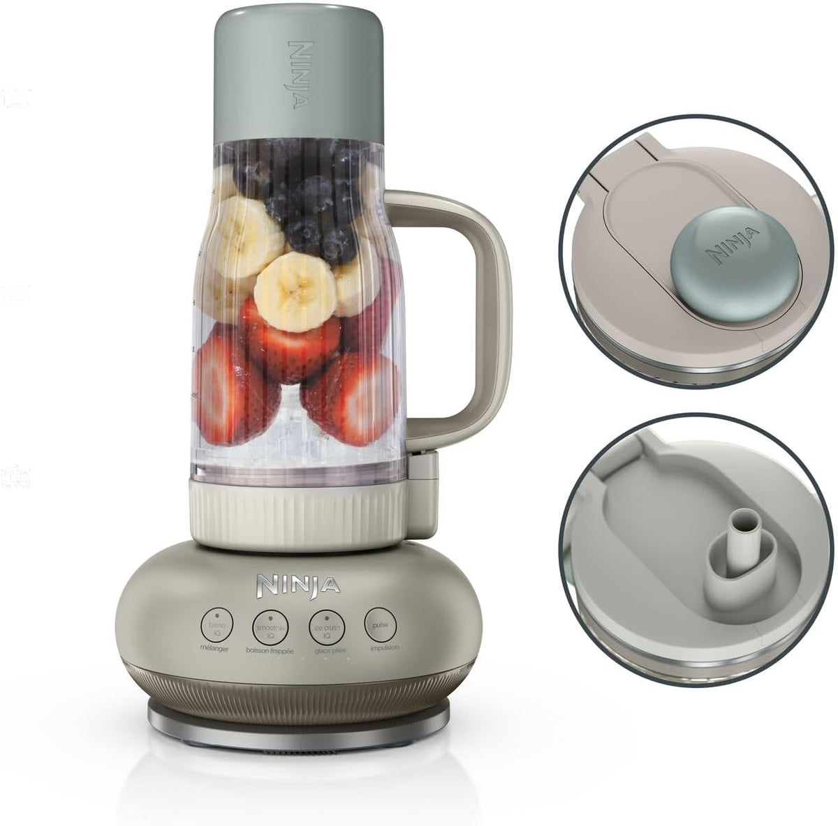 Blender NINJA, DB351EUST – 710 ml, Beżowy, kielichowy, zdejmowany – 3 automatyczne tryby ustawione