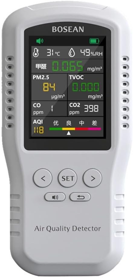 Czujniki CO2 SPORTARC, PM2 – 172 x 82 x 31 mm, Czarny, Monitor, detektor PM2 – Wyświetlacz komputerowy, Tester jakości powietrza