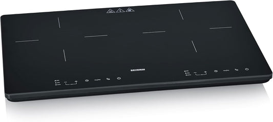 Płyta indukcyjna Severin, kuchenka indukcyjna, 400 W – 60 x 38 x 4.2 cm, Czarny, płyta grzewcza, DK 1033 – stół indukcyjny do gotowania, termostat
