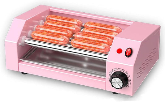 Aparatura do hot dogów YOtat, 300 W, 14 cm – Czarny, stal nierdzewna, Maszyna do rolowania, Hot Dog maszyna – 0 do 250°C, funkcja grzewcza