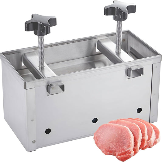 Grill, 26.5 x 19,5 cm, 1,5 kg, Srebrny – stal nierdzewna, Burger maszyna, prasa, do nadziewanych hamburgerów
