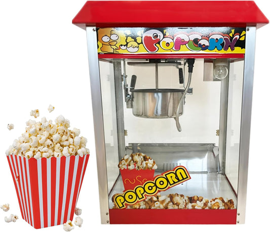 Aparatura do popcornu Générique, 2.2 l, 1440 W – 200 g, Czarny, stal nierdzewna, oświetlenie LED – Pop- Corn maszyny, hot hold, profesjonalne